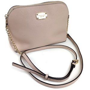 Michael Kors Cindy Dome Crossbody Leather Pink Bag